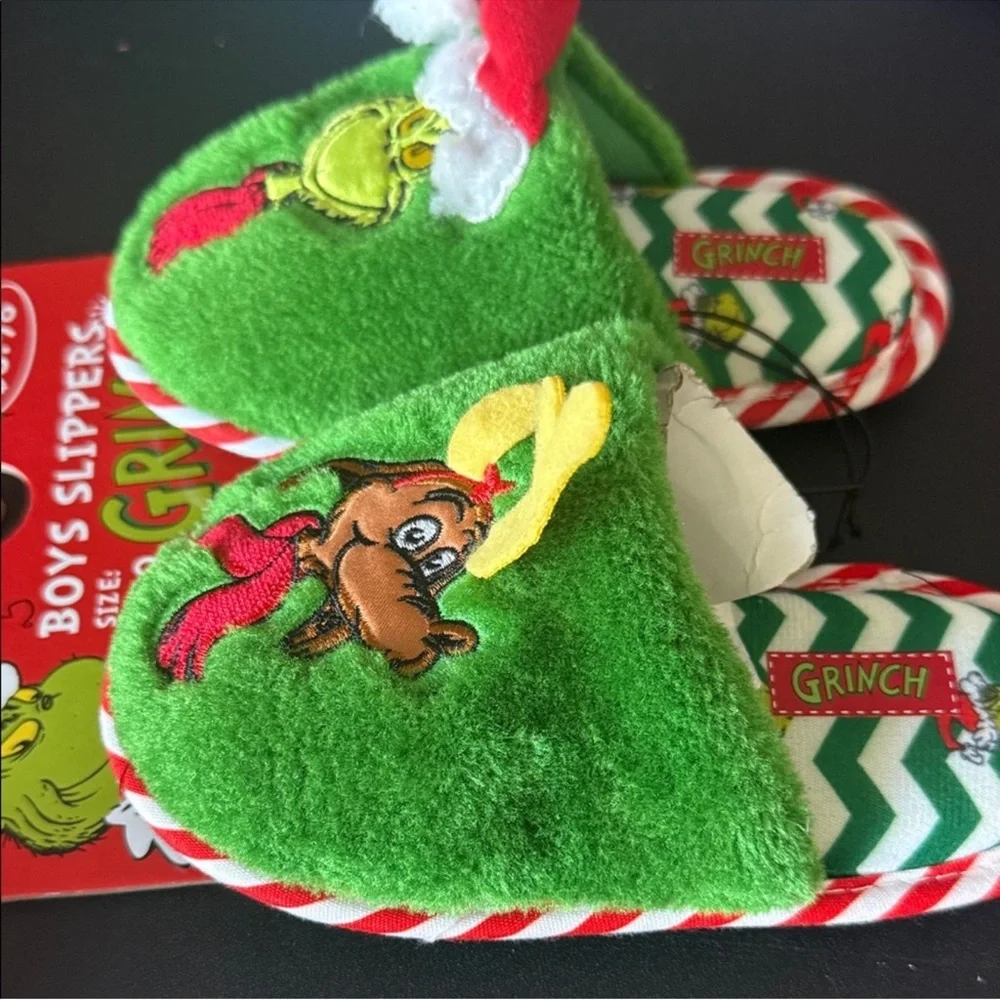 Grinch Kids Slippers - Green